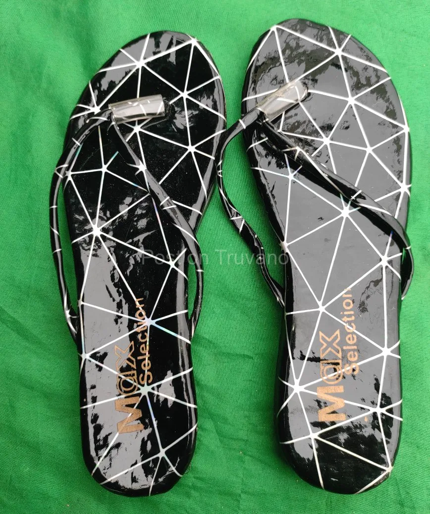 Black Rubber Slippers